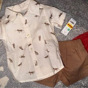 Carters 9 Month Shirt and Shorts Set